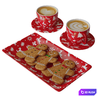 Coffee and ginger cookies 001 3D Model