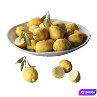 fresh lemons 3D Model Vray, Corona