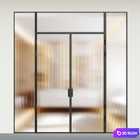 Art deco door - interior door 114 - glass door 3D Model Vray, Corona
