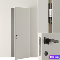 Concealed door 3D Model Vray, Corona
