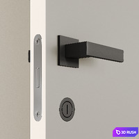 Concealed door 3D Model Vray, Corona