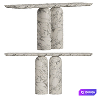 Venetino Marble Console 3D Model Corona