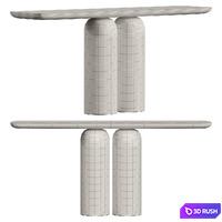 Venetino Marble Console 3D Model Corona