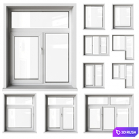 Optimal windows and balcony doors, PVC plastic 3D Model Corona