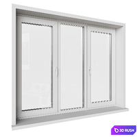 Optimal windows and balcony doors, PVC plastic 3D Model Corona