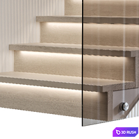 Stair modern 3m 3D Model Vray, Corona