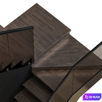 Stair modern 3m 3D Model Vray, Corona