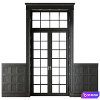 Classical Wooden Window/Door 3D Model Vray, Corona