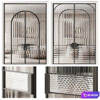 Art deco doors 1 3D Model Vray, Corona
