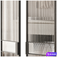Art deco doors 1 3D Model Vray, Corona