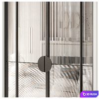 Art deco doors 1 3D Model Vray, Corona