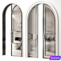 Art deco doors 2 3D Model Vray, Corona