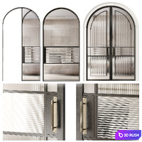 Art deco doors 2 3D Model Vray, Corona