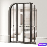 Art deco doors 4 3D Model Vray, Corona