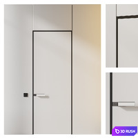 Concealed door 01 3D Model Vray, Corona