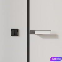 Concealed door 01 3D Model Vray, Corona