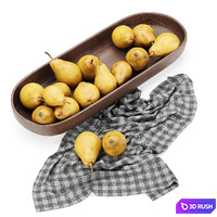 Pear-set 3D Model Corona