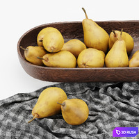 Pear-set 3D Model Corona