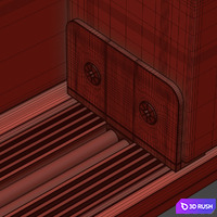 Set of sliding metal windows and doors 3D Model Vray, Corona