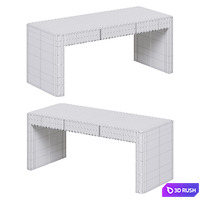 Larson desk by Laskasas 3D Model Corona