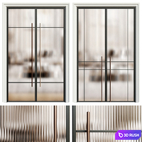 Art deco double door - Interior door 179 3D Model Vray, Corona