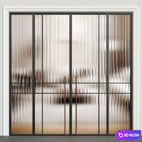 Art deco double door - Interior door 179 3D Model Vray, Corona
