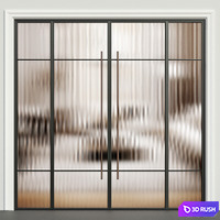 Art deco double door - Interior door 179 3D Model Vray, Corona