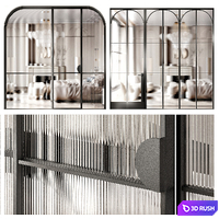 Art deco doors 8 3D Model Vray, Corona