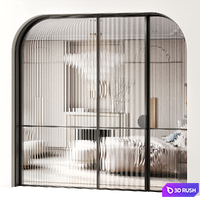 Art deco doors 8 3D Model Vray, Corona