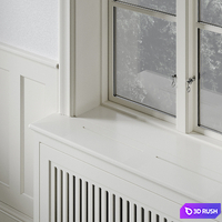 Classic window with radiator screen 001 3D Model Vray, Corona