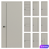 Modern single door - Interior door 181 3D Model Vray, Corona