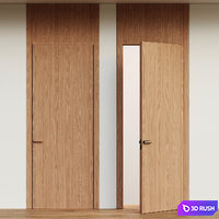 concealed wooden door - Interior door 184 3D Model Vray, Corona