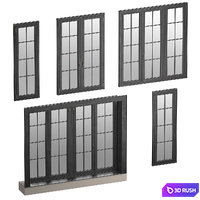 Collection of classic windows. 5 models 3D Model Vray, Corona
