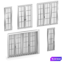 Collection of classic windows. 5 models 3D Model Vray, Corona
