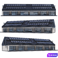 Duplex with floor plans 3D Model Vray, Corona