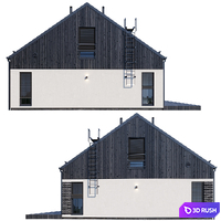 Duplex with floor plans 3D Model Vray, Corona