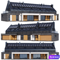 Modern house V79 3D Model Vray, Corona