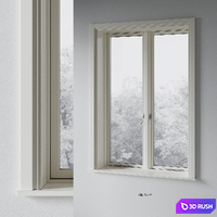 Classic window 3 3D Model Vray, Corona