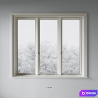 Classic window 3 3D Model Vray, Corona