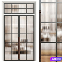Art deco door - Metal glass door - Interior door 218 3D Model Vray, Corona