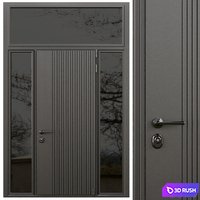 Entrance door set6 3D Model Vray, Corona