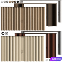 Sliding Partition Walls 3D Model Vray, Corona