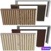 Sliding Partition Walls 3D Model Vray, Corona