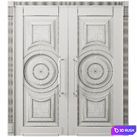 Entrance door set10 3D Model Vray, Corona