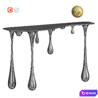 Melting Gold/Silver Console Zhipeng Tan 3D Model Vray, Corona