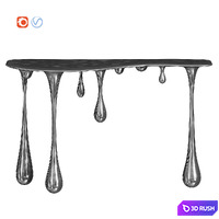 Melting Gold/Silver Console Zhipeng Tan 3D Model Vray, Corona