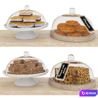 Pastry and cookie set 3D Model Vray, Corona