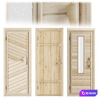 Doors for saunas and baths 3D Model Vray, Corona