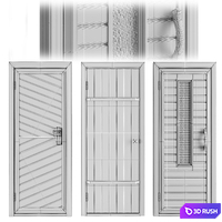 Doors for saunas and baths 3D Model Vray, Corona