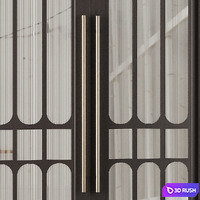 Entrance door set22 3D Model Vray, Corona
